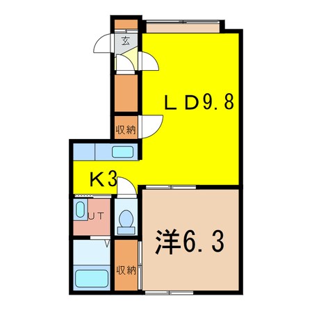 フレンドリーⅤ　Ｄ棟の物件間取画像